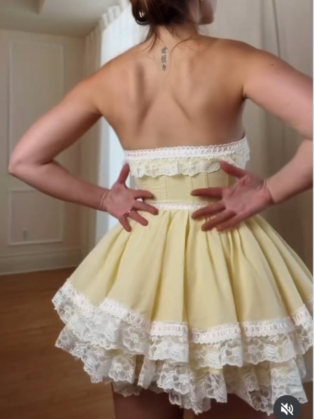 BEST Selkie The Custard Victorian Corset XSmall/Medium Yellow - Picture 3 of 10